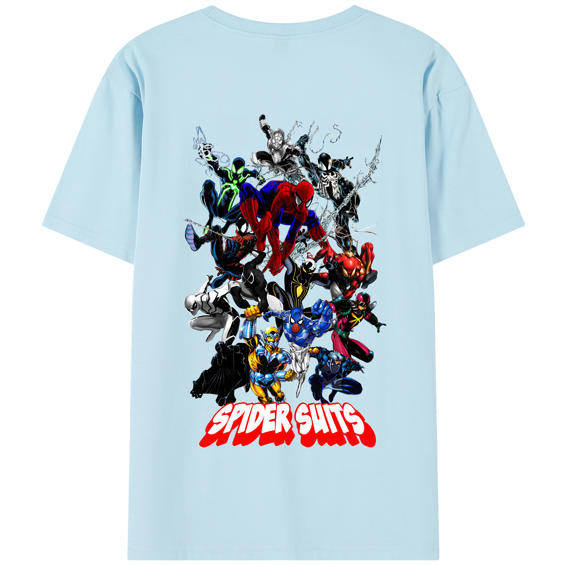 （画像用） Spider Man スパイダーマン 綿100％半袖Tシャツ（背面プリント）